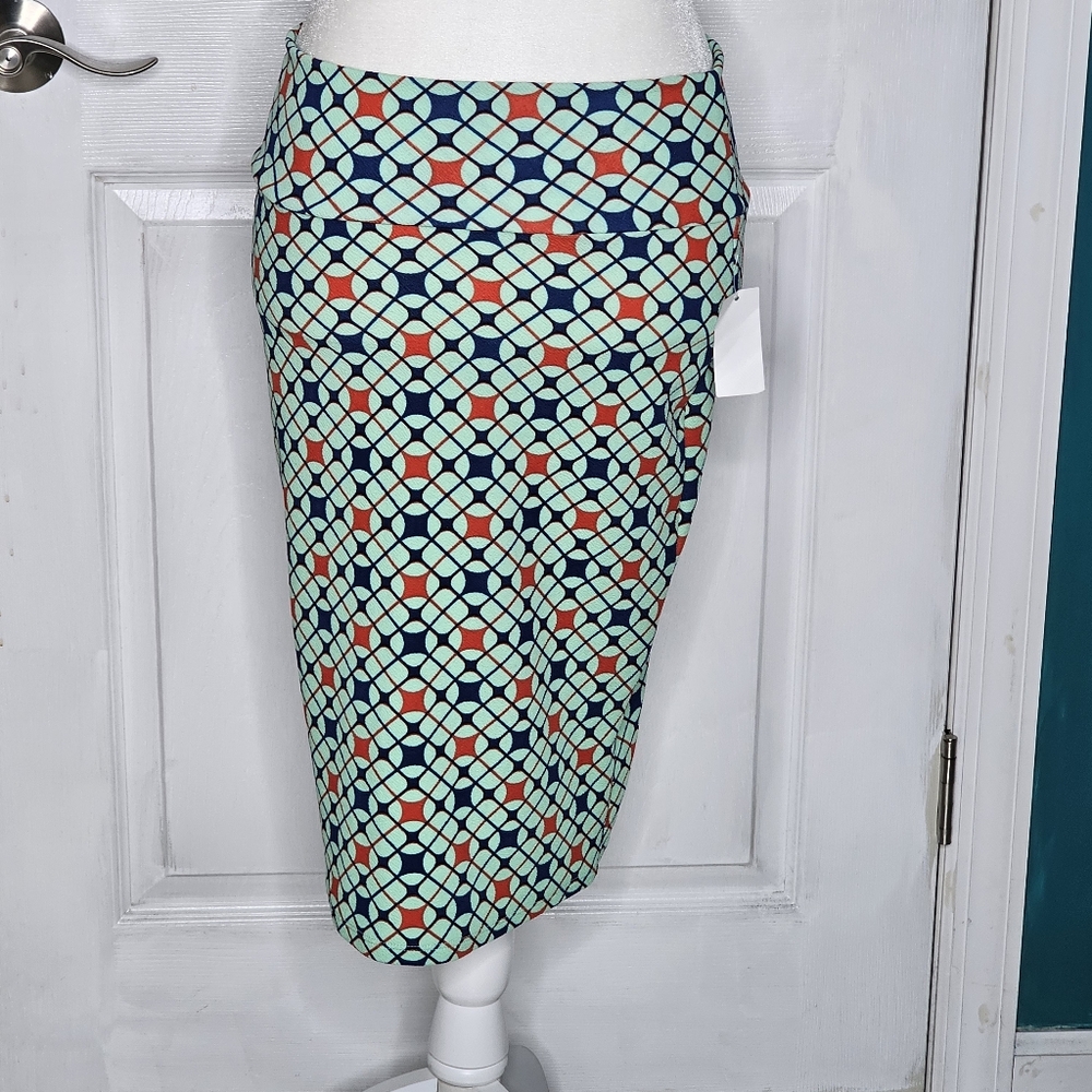 Geometric Patterned Skirt - Multicolor